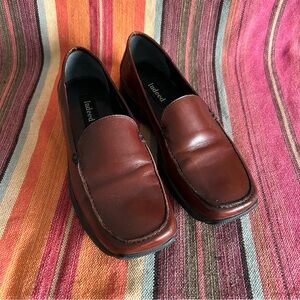 Women’s INDEED Preppy Comfort Brown Leather Loafers Size 9